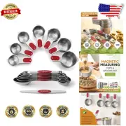 Premium Stainless Steel Magnetic Measuring Cups and Spoons - Easy Storage & Use