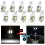 For 10x Ultra White T10 10SMD LED 6000K INTERIOR Light W5W 2825 158 192 168 (for: Kia)
