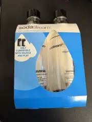 SodaStream 2x1L Carbonating Bottles - Black Refill Bottles Source And Play