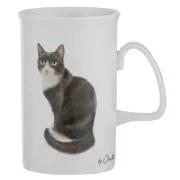 Ashdene - Purrrfect Moments Can Mug 350ml Black & White Tuxedo