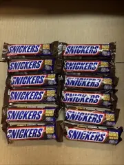 12 PK Snickers Candy Bars 1.86 Oz Per Bar, EXP 07/25