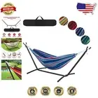 Easy Assembly Indoor/Outdoor Hammock with Stand - 330 lb Capacity & Stylish