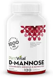 New! D-Mannose 1000mg w Cranberry [HIGH Potency] Urinary Tract Treatment, Bladder Control, Kidney Cleanse & UTI Support. 100% Natural Detox. Plus Hibiscus & Dandelion. 2 Months Supply