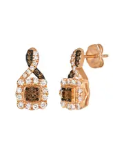 Le Vian Chocolate Solitaire 14K Rose Gold 0.82 ct. tw. Diamond Drop Earrings