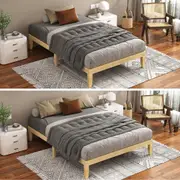 ALFORDSON Bed Frame Queen Double King Single Size Wooden Mattress Base Pramod