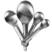 4-Piece Stainless Steel Measuring Spoon Set