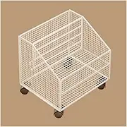 Mobile PC Tower Stand Under Desk Storage Rack Metal CPU Stand with Locking Caster Wheels Suitable Fits Home Office Under Desk(White)