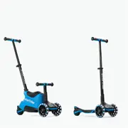 Kids Ride On Balance Bike 3 in 1 Adjustable Push Scooter Toddler Trike Blue
