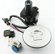 Ignition Key Switches for CB250 for Hornet for FMX650 2005-2006 Motor Accessories Motorcycle Fuel Cap Ignition Switch Seat Lock with Key Kit Ignition Barrel Key Switch