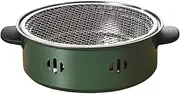 QLoztyse Portable Camping Grill with Teapot Warmer for Outdoor Cooking, Green