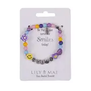 Lily & Mae Beaded Friendship Bracelet - Smile