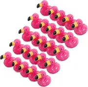 Generic 50pcs Cute Flamingo Miniature Figurines Weatherproof Resin Garden Decor Lifelike Animal Models for Dollhouse and Micro Landscape Bright Flamingo Statues