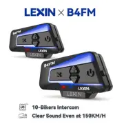 Lexin B4FM-X Bluetooth Motorcycle Intercom Helmet Headsets,BT 5.0 Wireless Commu
