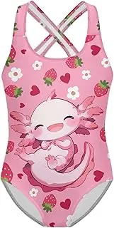 [INSTANTARTS] Girls One Piece Swimwear Sleeveless Crossback Swimsuits