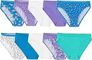 [Fruit of the Loom] Girls Cotton Bikini Underwear Bikini Style Underwear - Multi