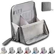 Standing Makeup Bag, Waterproof Large Capacity Toiletry Bag with Compartments, Portable Travel Cosmetic Organizer, Multi-Purpose Pencil Makeup Storage Case