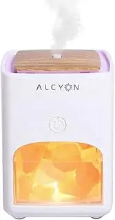 Alcyon Java Ultrasonic Aromatherapy Diffuser - Natural Benefits Himalayan Salt Lamp Diffuser - Fusion of Two Worlds Collide - Runtime Approx-8 Hours - 150ml Oil Diffuser Water Reservoir (Multicolor)