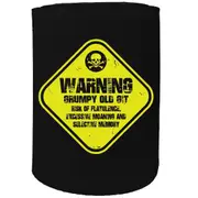 Alcohol Stubby Holder - Warning Oldgit - Funny Novelty Birthday Gift Joke Beer Can Bottle Coolie