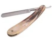 EICKHORN GERMAN CARBON STEEL 2.95" BLADE STRAIGHT RAZOR HORN EXTRA SHARP * NEW *