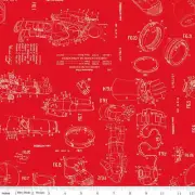 Handmade Placemat Or Table Runner Outer Space by NASA Spacesuit Patent Red