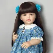 22" Full Body Reborn Baby Girl Doll Toy Lifelike Princess Toddler Flower Dress