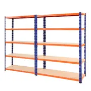 Steel Garage Shelving Warehouse Rack Pallet Storage - Orange and Blue