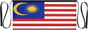 [Joitme] Malaysia Flag Apron, Short Apron with Pockets, Waiter Aprons for Men, Malaysia Flag