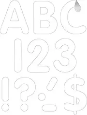 Teacher Created Resources White 4" Classic Self-Adhesive Letters Uppercase (TCR9641)