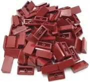 Lego 100 New Dark Red Slope 30 1 x 2 x 2/3 Sloped Pieces