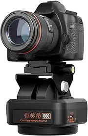 YT-1500pro 360° Auto Motorized Rotating Panoramic Head, Remote Control Pan Tilt Head for Smartphones DSLR Cameras, 2.4G Wireless Remote Control Rotating Stand