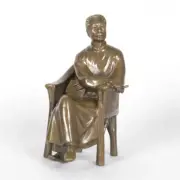 Brass Statue of Famous Chinese Writer Lu Xun Figure Thinker