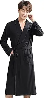 [Generic] Men Modal Sleep Top Kimono Robes For Male Robes Long Bath Robe Bride Robe Dressing Gown