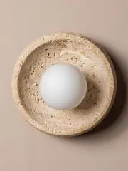 Faro Yellow Travertine Wall Sconce