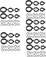 5sets Silicone Hanging Ring Lanyards Rings Belongings Pendant Anti-lost Ring Hanging Belongings Decors Pen Strap Pendant Anti-lost Gadget Black 30pcs*5 JECOMPRIS