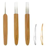 5 Pieces Dreadlock Crochet Hook for Hair Dreadlocks Crochet Needle with Inter...