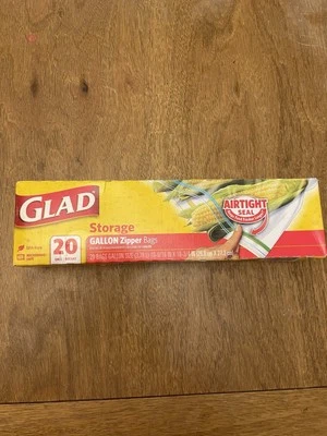Glad Zipper Food Storage Freezer Bags - Gallon - 20 Count