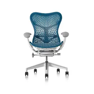 【Herman Miller】Mirra 2 全功能-白框/淺藍色 l 原廠授權商世代家具(人體工學椅/辦公椅/主管椅)