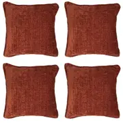 4PK Jason Commercial Parker Premium Cushion Filled 44x44cm Russet 340GSM