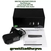 NEW/NOS MILITARY SURPLUS StarTech.com 2 Port Dual DVI USB KVM Switch with Audio