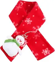 [Amosfun] Snowmen Dolls Christmas Scarf for Kids Breathable Warm Neck Wrap Bridesmaid Present