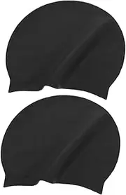 Silicone Swimming Cap Swim Turban Hat Swim Hat Running Cap Swim Cap Hat for Women Wide Brim Hat Bucket Hats for Women Swim Caps for Women Large Swim Cap Black