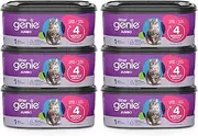 Litter Genie Jumbo Refill Bags (6-Pack) | Multi-Layers of Odor-Barrier Technology | 1 Square Refill Cartridge Lasts Up to 4 Months Per Cat