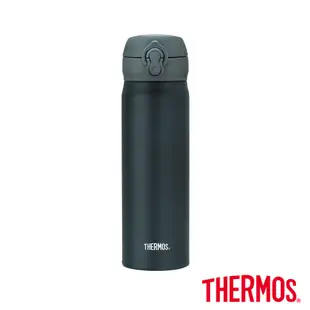 THERMOS膳魔師 不鏽鋼超輕量彈蓋真空保溫瓶500ml-芝麻灰(JNL-504-DGY)