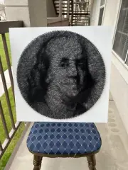 Benjamin Franklin String Art Handmade