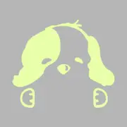 Glow in the dark puppy dog light switch sticker - AW0006