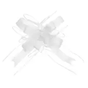 10pcs 11" Large Pull Bow Gift Wrapping Big Organza Bows Ribbon White