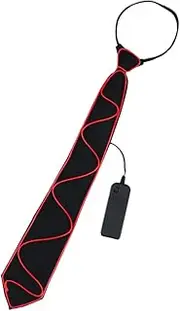 [ABOOFAN] 1pc USB Rechargeable Necktie Flashing Neck Tie shiny tie Luminous Tie LED tie luminous necktie glowing ties halloween decor Costume Accessory shine plastic accessories