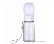 Portable Pet Water Bottle Dog Cat Drinking Bottle,Pet Travel Water Drink Bottle, White, 550ml