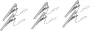 [BESTYASH] Business Formal Lapel Clip Bracket Tie Clip Microphone Stand Bag Tie Tack Formal Tie Clip Tie Chain for Men Dress Pin ing Accessories Space Pin Elegant Brooch Silver