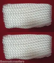(2) White Twisted 3 Strand 3/8" x 20' ft HQ Boat Marine DOCK LINES Mooring Ropes